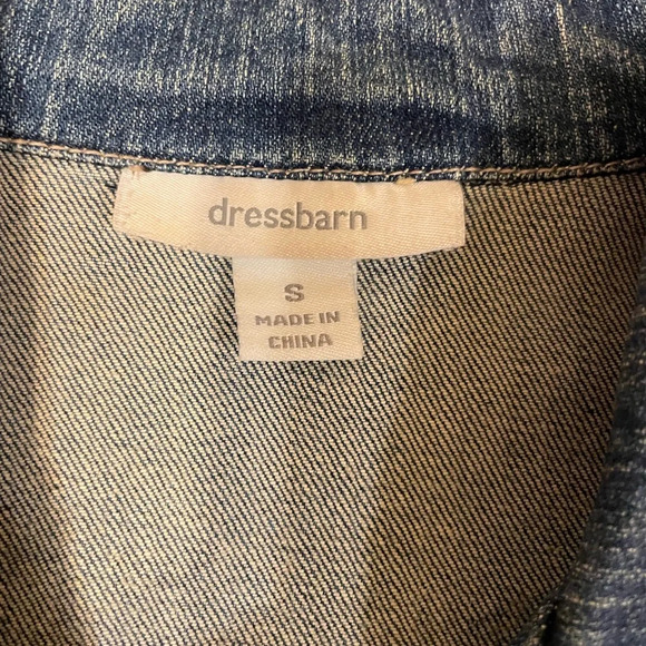 Dressbarn V-neck Snap Closure Denim Jean Jacket Size Small - Picture 7 of 9